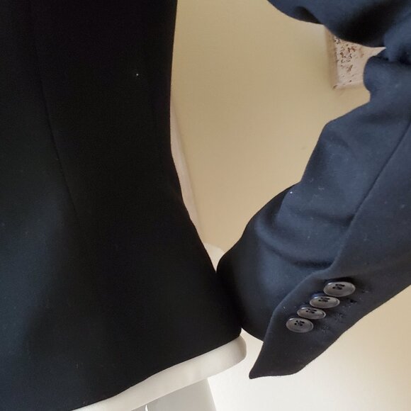 BCBGMAXAZRA Black/White Trim Spencer Blazer Jacket SZ XS - Picture 6 of 10